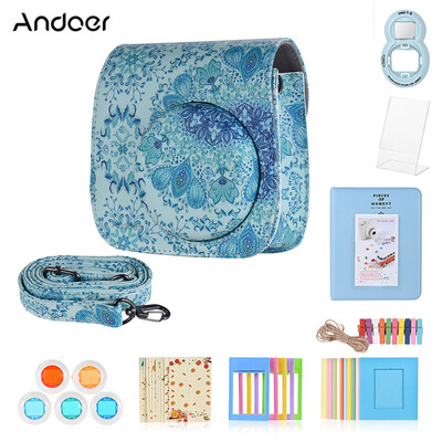 

Andoer 8 in 1 Accessories Bundle for Fujifilm Instax Mini 9888s with Camera CaseSelfie MirrorFilterAlbumPhoto FrameSticke