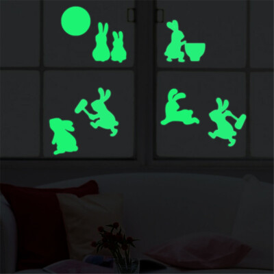 

〖Follure〗Glow In The Dark Bunny Rabbits Easter Holiday Wall Room Wall Decal Sticker