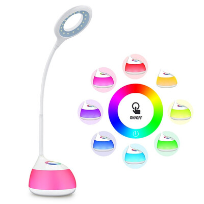 

〖Follure〗USB Rechargeable Table Lamp 3 Modes Adjustable LED Desk Lamps 6Colors Table Lamp