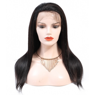 

Amazing Star Straight Hair 360 Lace Frontal Wigs Brazilian Virgin Hair 360 Lace Frontal Human Hair Wigs Natural Color