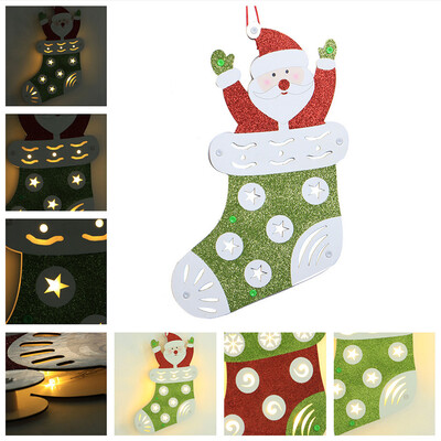 

〖Follure〗Creative Wooden Christmas House Led Light Hanging Pendant Xmas Ornament NEW