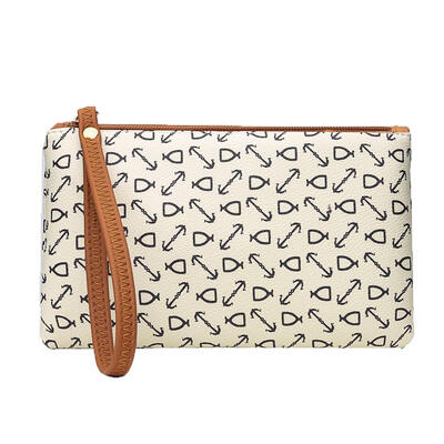 

Portable Printing Wristlet Clutch Women Purse PU Leather Zipper Long Wallet