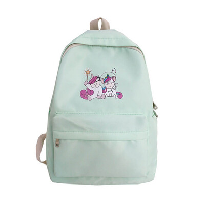 

Cute Cartoon Unicorn Canvas Backpack Print Backpack Bag for Children Girls Boys