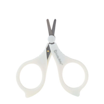 

Safety Rounded Baby Nail Scissors Stainless Steel Toenail Fingernail Cutter For Newborn Infant White
