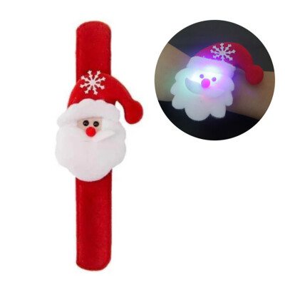 

Siaonvr Christmas Bear Pat Clap Bracelet Kids Band Christmas Soft Circle Wrist Gift Toy