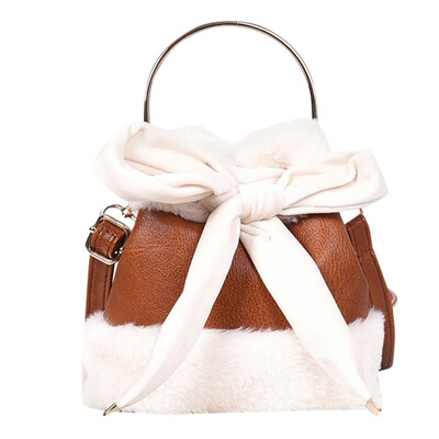 

Tailored 2019 New Plush Bag Female Slung Cute Handbag Autumn And Winter Wild Shoulder Bag