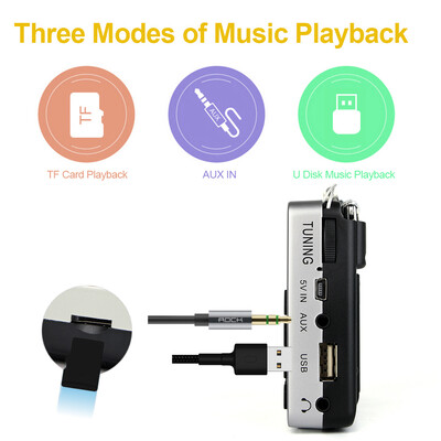 

Retekess TR603 FM AM SW Multiband Digital Radio Receiver MP3 Player Speakers Earphone Output AUX IN Support TF Card U Drive