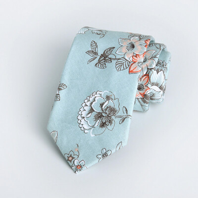 

Mens Korean version of the casual narrow cotton tie printing 7 cm 2019 summer new tie custom manufacturers spot