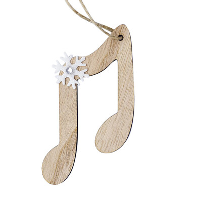 

Siaonvr Christmas Decorations Wooden Painted Snowflake Musical Notes Christmas Ornaments