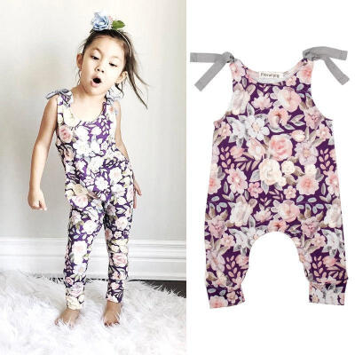 

Infant Baby Girls Floral Cotton Romper Bodysuit Jumpsuit Outfits Clothes Set