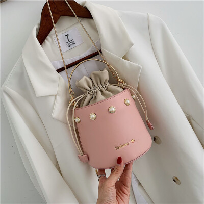 

Summer Korean version 100 bucket bag girl new 2019ins mini hand chain single shoulder slant bag tide