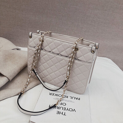 

Qiao Bani 2019 new European&American style fashion solid color rhombic chain bag high quality single shoulder diagonal temperament handbag