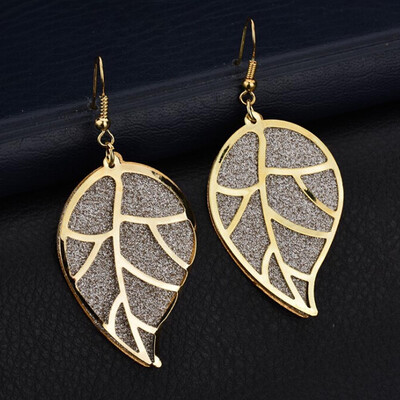 

Jewelry Bohemia Vintage Earrings Hollow Leaves Rhinestone Drop Earrings for Women