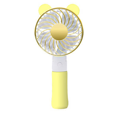 

Siaonvr No Pedestal Handheld USB Bear Ear Fan Personal Cooling Rechargeable Portable