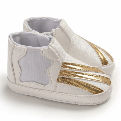 

Baby Boy Breathable Gold Patchwork Design Anti-Slip Shoes Casual Sneakers Toddler Soft Soled First Walkers