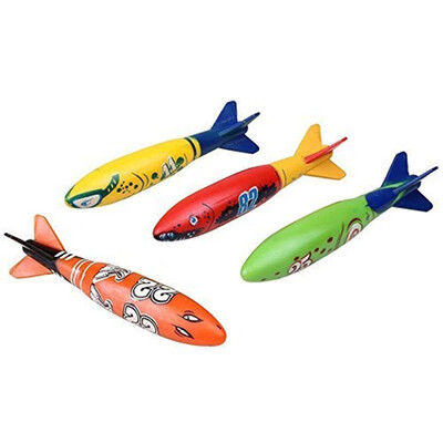 

Funny Kid Torpedo Underwater Swimming Pool Diving Throwing Toy 4PCS