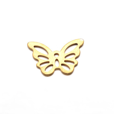 

Butterfly 304 Stainless Steel Pendants Golden 15x105x05mm Hole 1mm