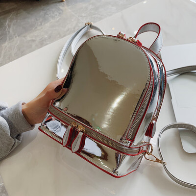 

2019 new female fans your shoulder bag your Korean version of the laser bright face the backpack the girl bag the bag