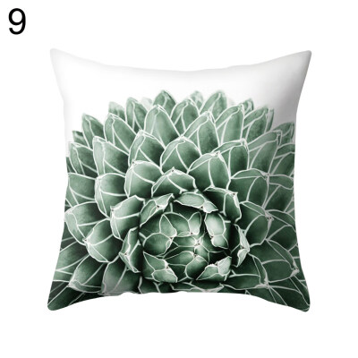 

Summer Fresh Leaves Cactus Flamingo Pillow Case Cushion Cover Sofa Bed Car Decor