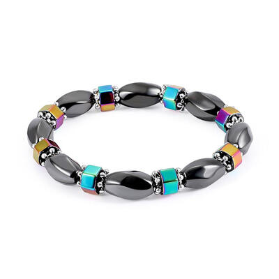 

Unisex Magnetic Bracelet Beads Hematite Stone Therapy Health Care Jewelry