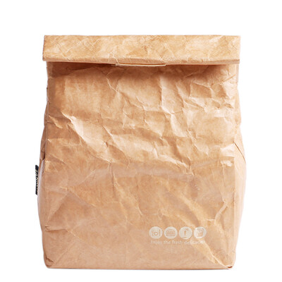 

Large Capacity Leakproof Reusable Lunch Bag Thermal Insulation Kraft Paper