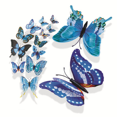 

Gobestart 12pc 3D Butterflies Wall Stickers Home Decor Art Wall Decals A