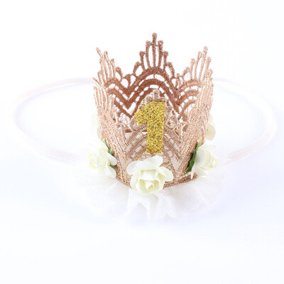 

Toddler Baby Kids Girls Lace Flowers Crown Princess Hair Band Headband Head