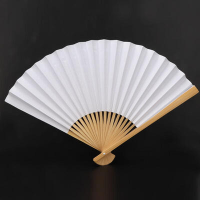 

Greensen DIY White Paper Wood Folding Fan Calligraphy Painting Drawing Fans Decor Gift