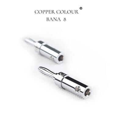 

Copper Colour hifi audio banana-8 plug OFC banana plug pure copper rhodium-plated connector