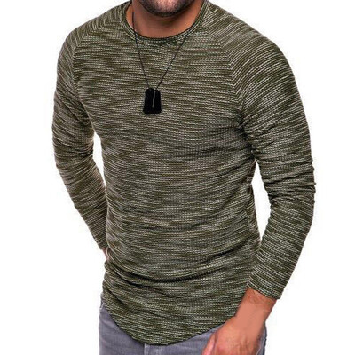 

Sexy Mens Tee Shirt Slim Fit O Neck Long Sleeve Muscle Sports Tops T Shirts New