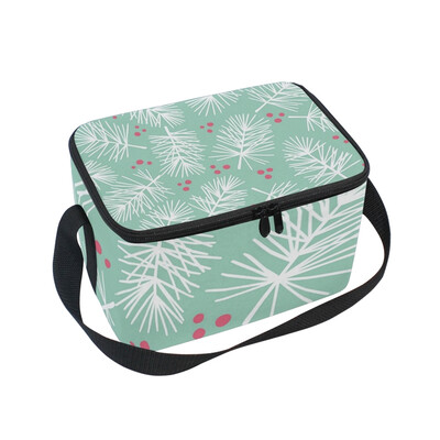 

ALAZA Lunch Box Insulated Lunch Bag Large Cooler Fir Tree Branch Tote Bag