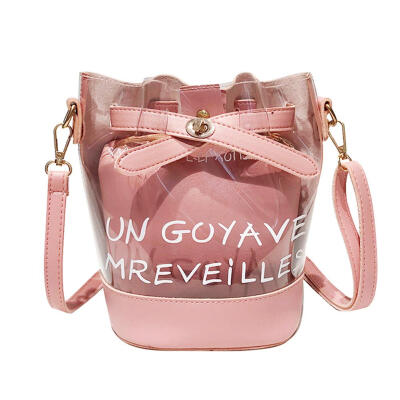 

PVC Bucket Messenger Transparent Shoulder Bags Women Crossbody Handbags