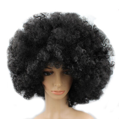 

〖Follure〗Party Disco Funny Afro Clown Hair Football Fan-Adult Afro Masquerade Hair Wig