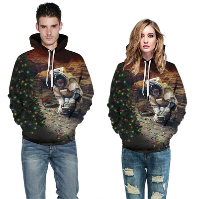 

Toponeto Women Me Christmas Fun Ugly 3D Print Long Sleeve Hoodie Coat Sport Casual Jacket
