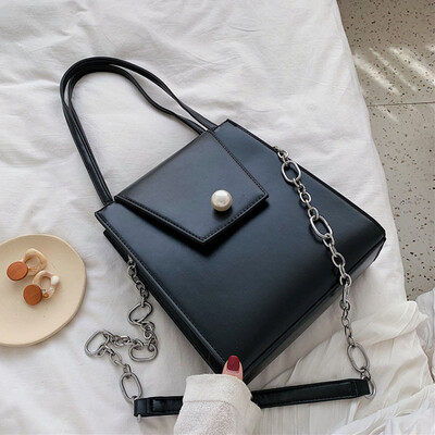 

French niche shoulder bag big bag female 2019 new wave Korean version of the wild Messenger bag simple fashion handbag