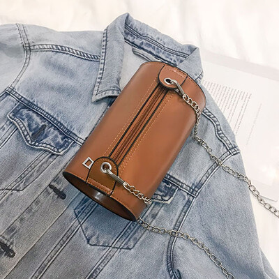 

Fashion Leather Zippers Bags For Women 2019 Solid Chains Female Crossbody Bag Vintage Simple Handbags Bolso Mujer Hot Sale