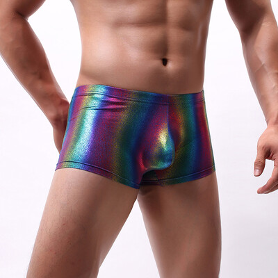 

Sexy Mens Rainbow Underwear Low Rise Boxer Briefs Shorts Trunks Underpants Pants