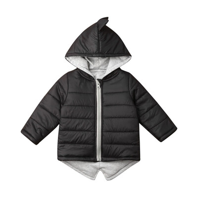 

US Kids Baby Girl Boy Dinosaur Cotton-padded Jacket Winter Coat Outwear Clothes