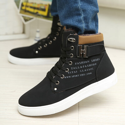 

Cotton shoes mens high help Korean version of the tide mens shoes casual shoes warm high shoes&velvet shoes
