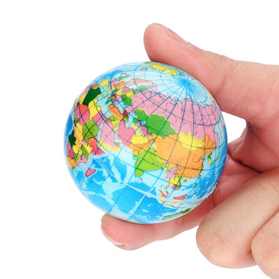 

Gotoamei 60mm Stress Relief World Map Foam Ball Atlas Globe Palm Ball Planet Earth Ball