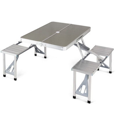 

Aluminum Portable Folding Picnic Table with 4 Seats