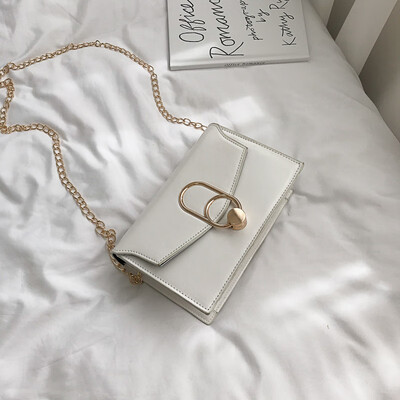 

2019 new fashion Korean version of the chain shoulder Messenger bag female casual retro simple wild color small square bag