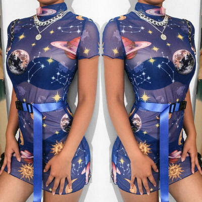 

Womens Sheer Mesh Cover Up Swimwear Night Club Bathing Summer Beach Dresses NEW