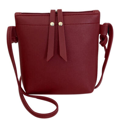 

PU Leather Women Small Messenger Bags Pure Casual Zipper Shoulder Handbags