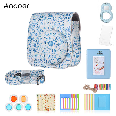 

Andoer 8 in 1 Accessories Bundle for Fujifilm Instax Mini 9888s with Camera CaseSelfie MirrorFilterAlbumPhoto FrameSticke