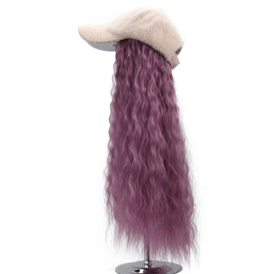 

Gobestart Long Curly Wig Cap Long Hair Baseballs Cap Ball Caps Casual Hat With Wig