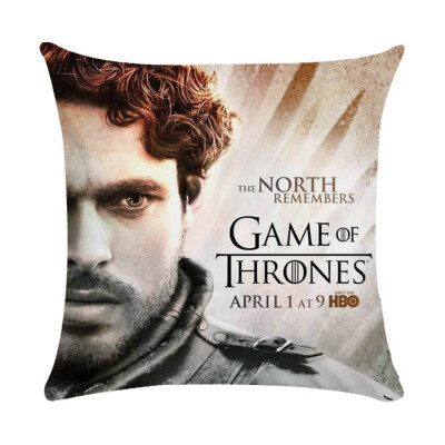 

18" Square Game of Thrones Cotton Linen Home Decorative Throw Pillow Case Cushion Cover 45cm45cm