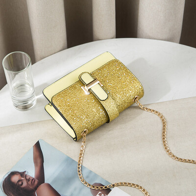 

Simple&Fashionable Slant Span in Summer Single Shoulder Girls Korean Version of INS Baitao Chain Slant Bag