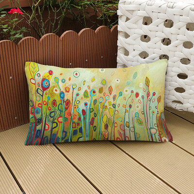 

JPGIF Flower Printing Sofa Bed Home Decoration Festival Pillow Case Cushion Cover A