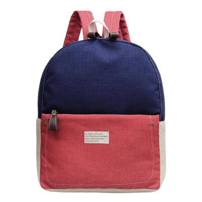 

Hit Color Unisex Travel Backpacks Canvas Student Shoulder Bags Knapsack